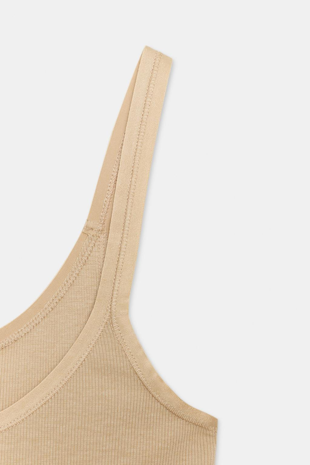 SOFT INTERLOCK TOP WITH DRAPED SIDE DETAIL - Zara фото 32