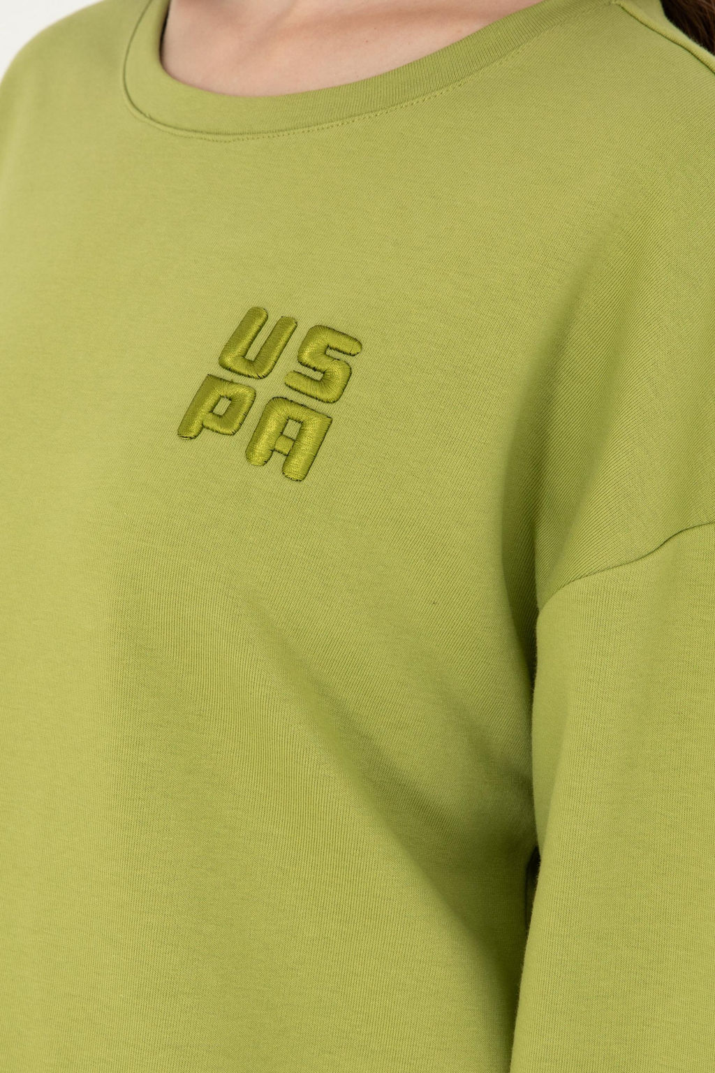 Женский базовый свитшот фисташкового цвета Неожиданная скидка в корзине - U.s. polo assn фото 7