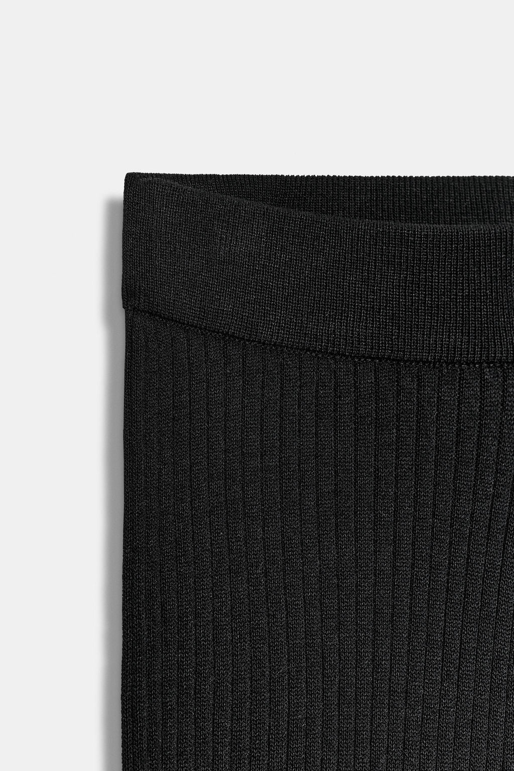 PANTAL?N ANCHO PUNTO RIB / Negro - Zara фото 5