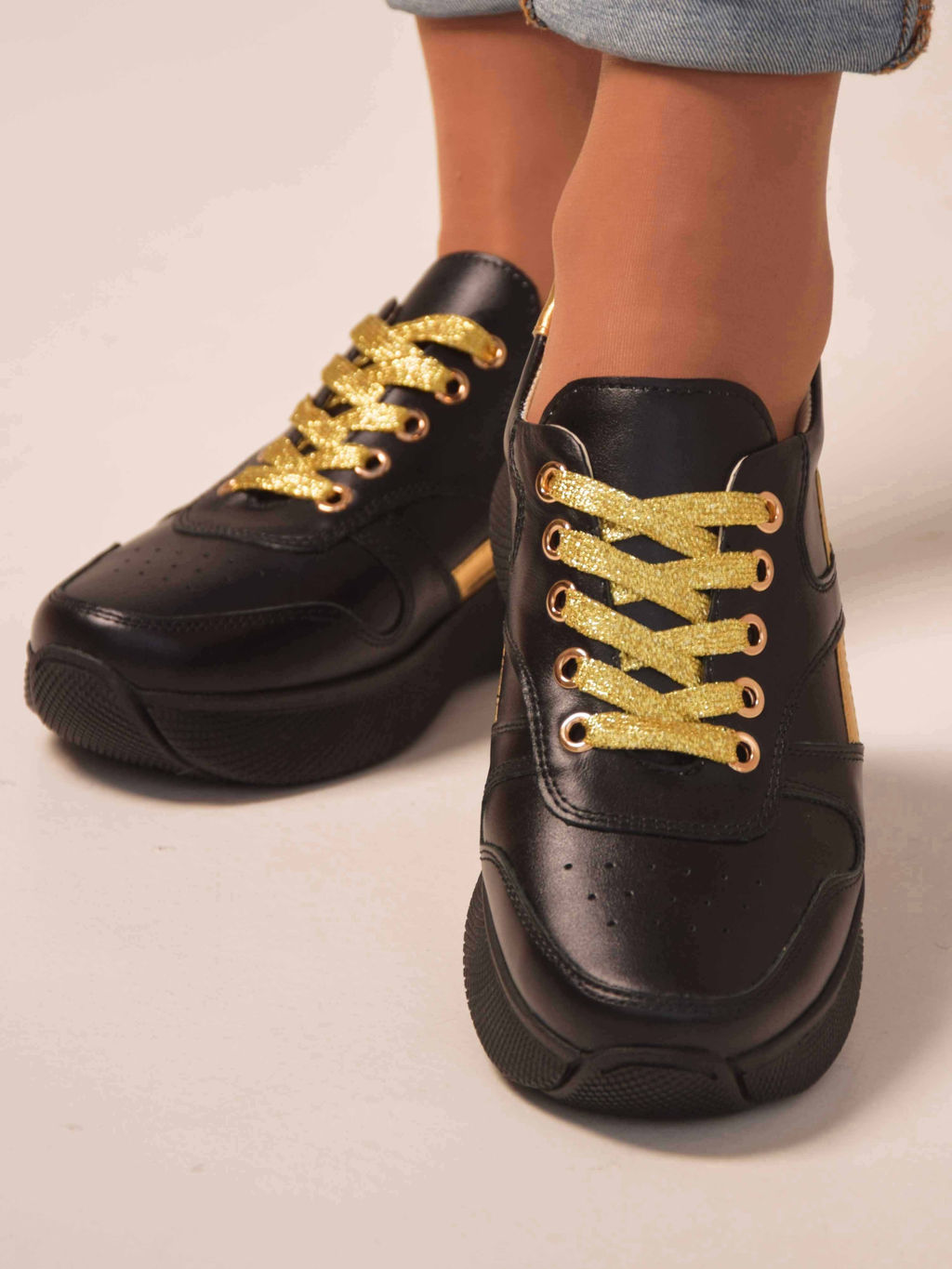 Кроссовки EDART 132.omega bl. Черный золото R - Ed'art фото 4