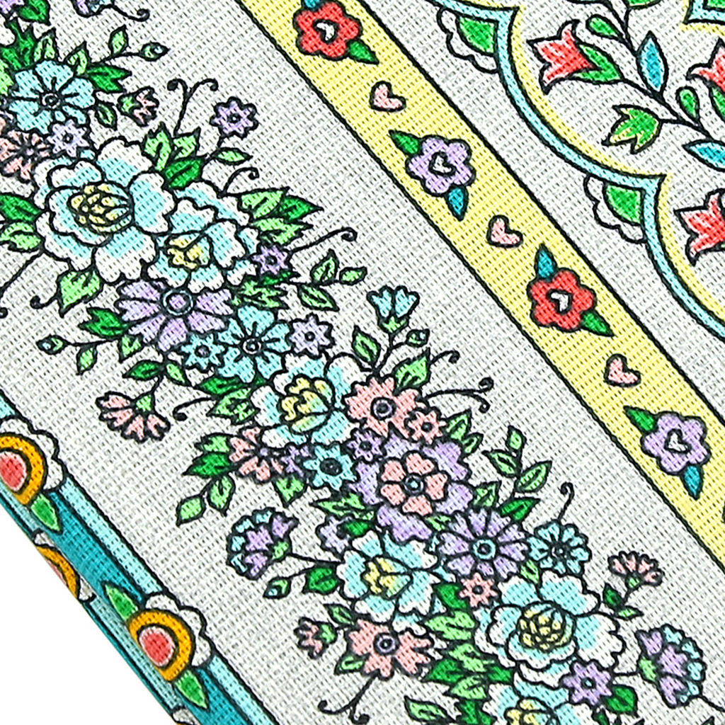 Цветочные полоски Скатерть рогожка 150х150см, 160г/м2, хлопок 100%, Домашняя мода (Россия)  фото 2