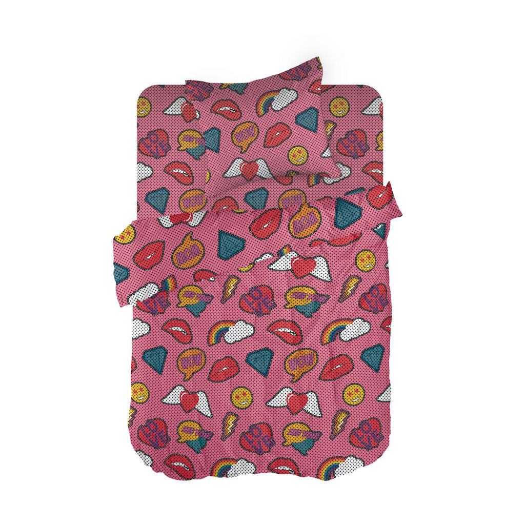 КПБ 1.5 перкаль "WENGE" Kids (70х70) рис. 60136-1 Kiss