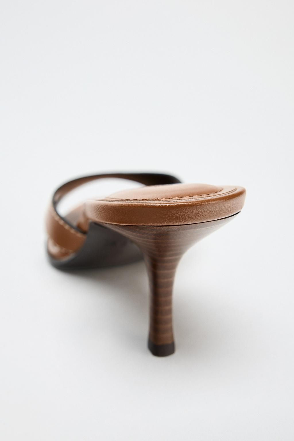 HIGH-HEEL SANDALS WITH TOPSTITCHING - Zara фото 5