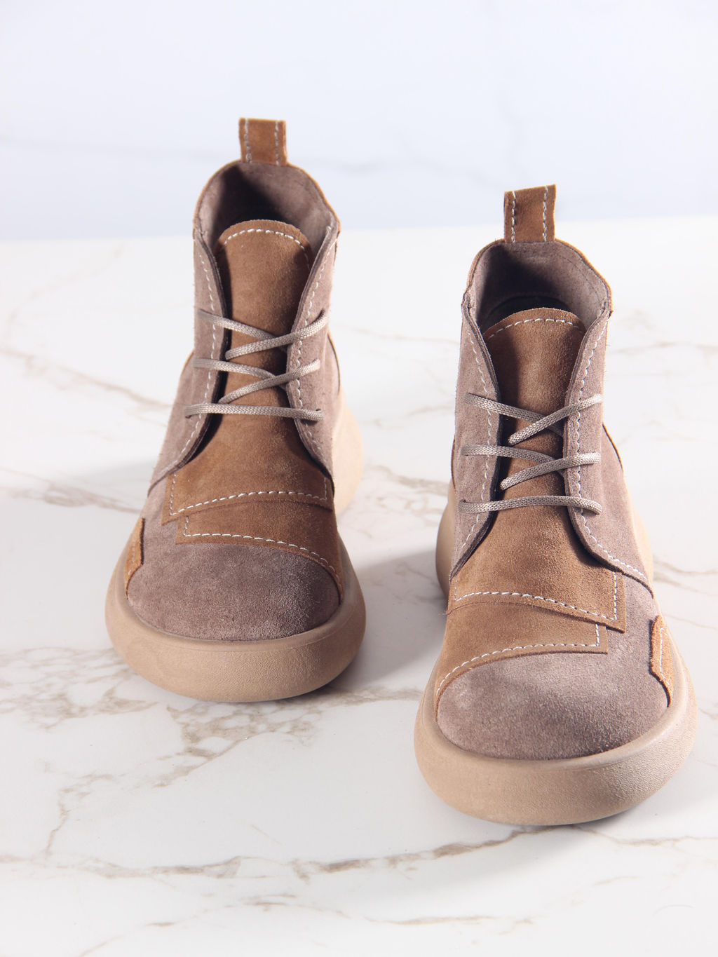 Ботинки 305.927ka. светло коричневый капучино замша/Байка