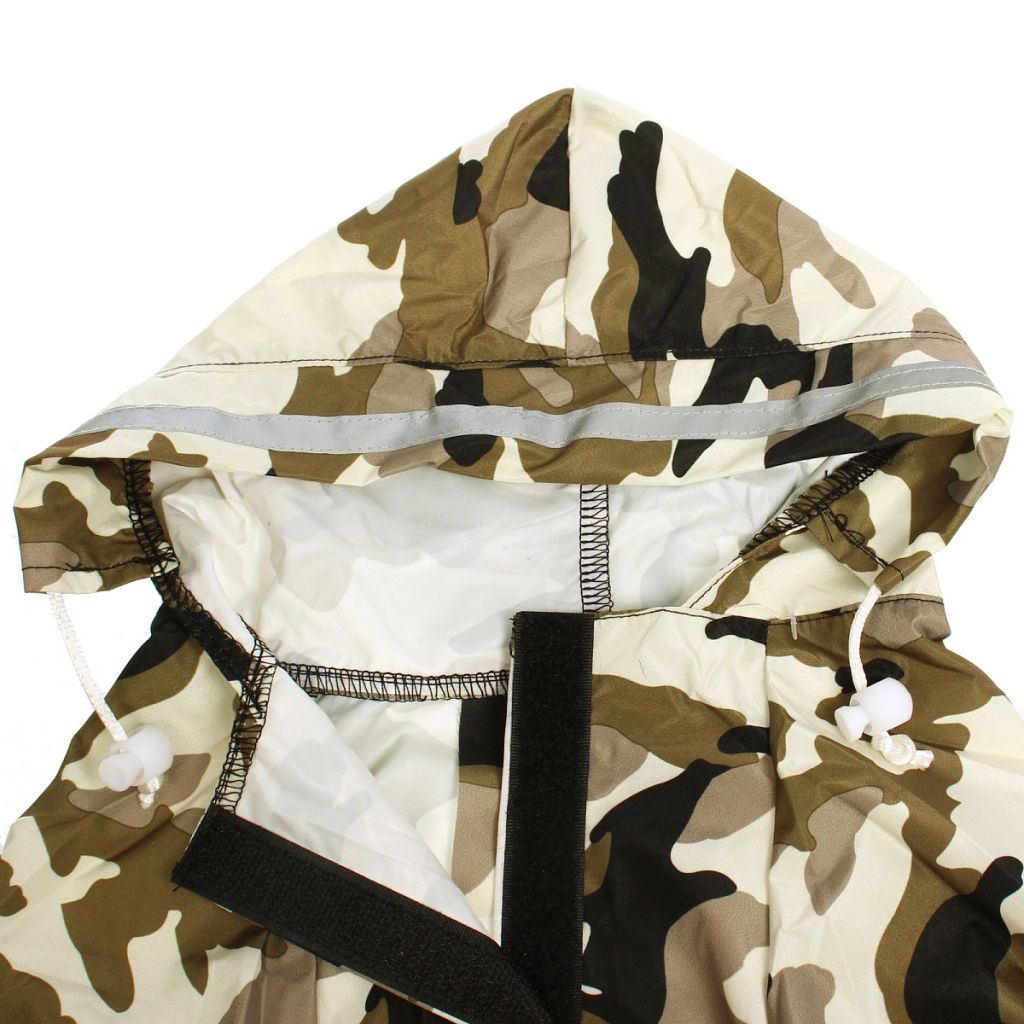 Дождевик для крупных пород собак "KOMFORT", принт хаки, р XL