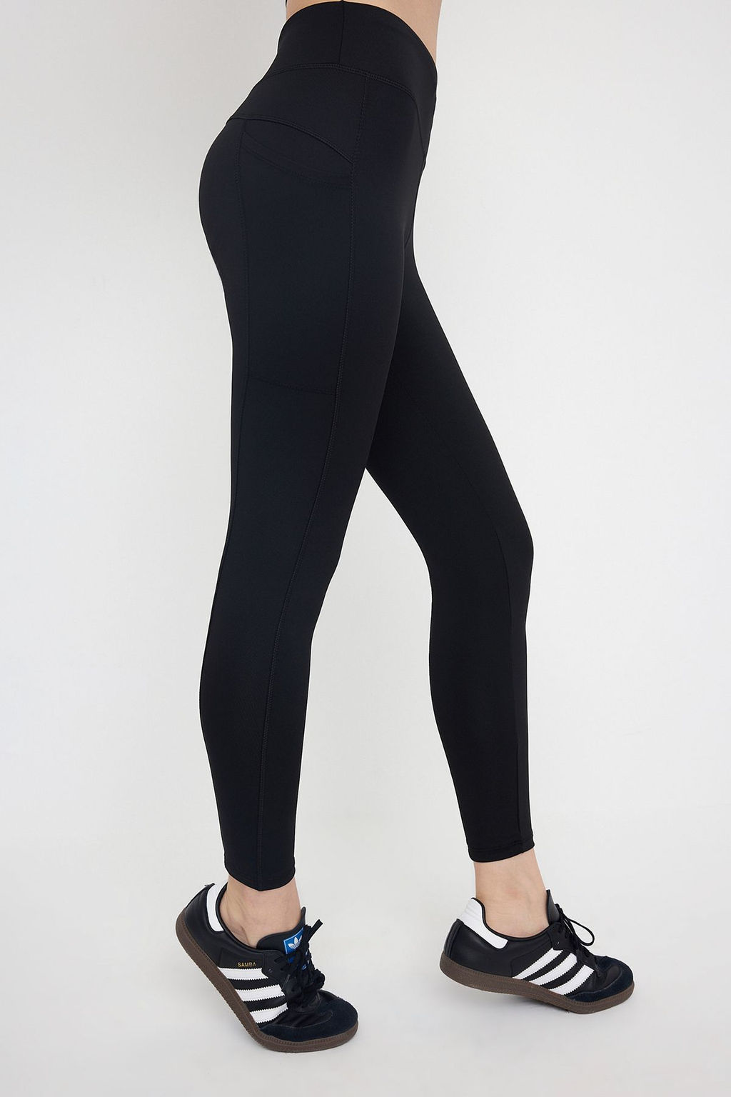 Siyah Dalg?c/Scuba Kumas Bel Baglama Detayl? Tam Boy Orme Spor Tayt THMAW26TY00004 - Trendyolmilla фото 3