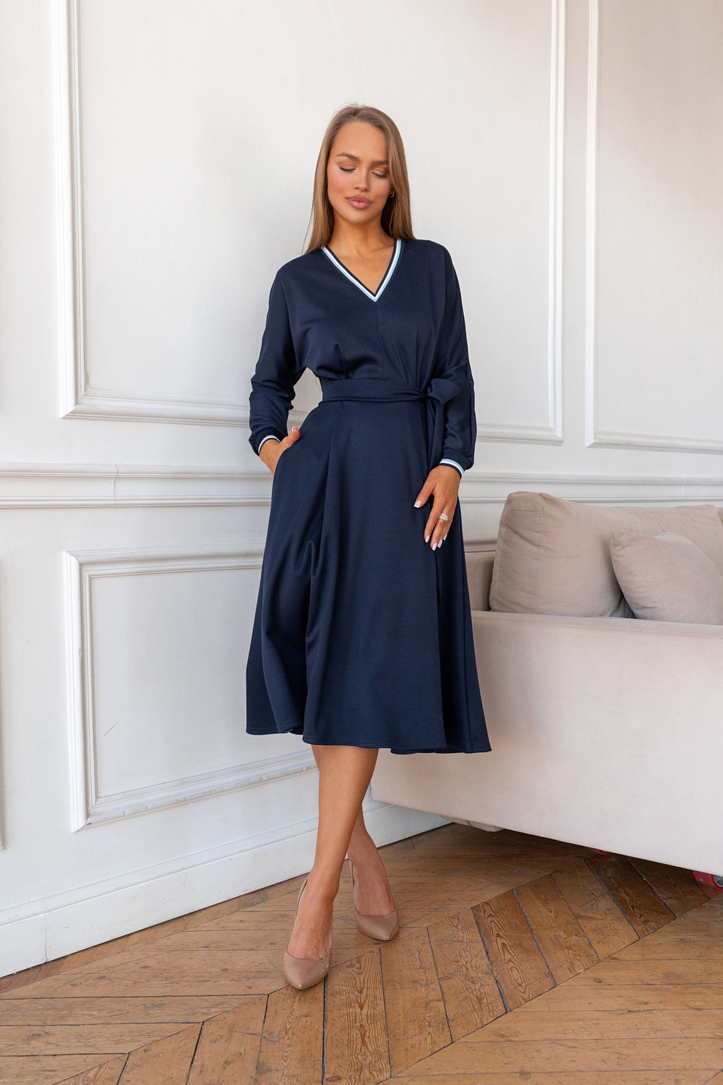 Платье Open Style 5595 синий