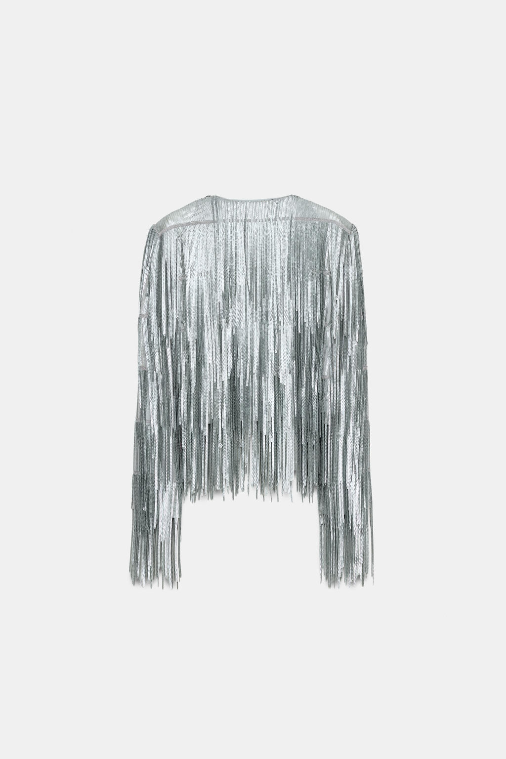 CHAQUETA FLECOS LENTEJUELAS ZW COLLECTION / Piedra - Zara фото 6