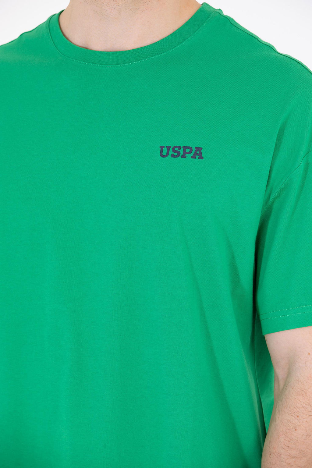 Erkek Ye_il Oversize Bisiklet Yaka Ti__rt