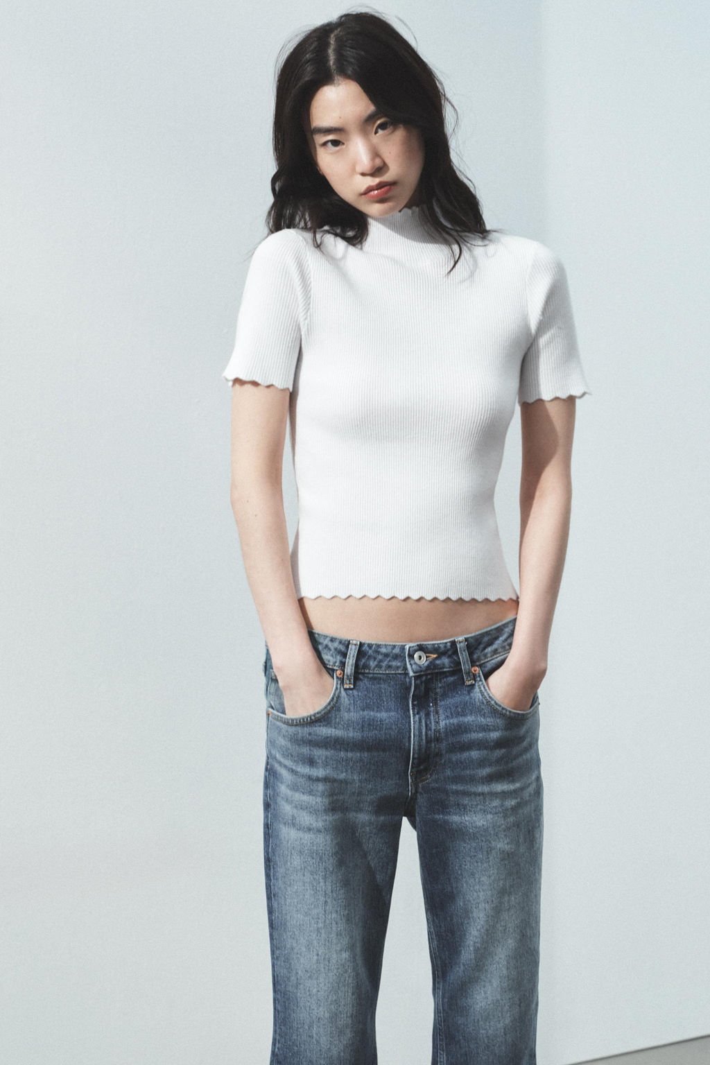 RIBBED KNIT TOP - Zara фото 7
