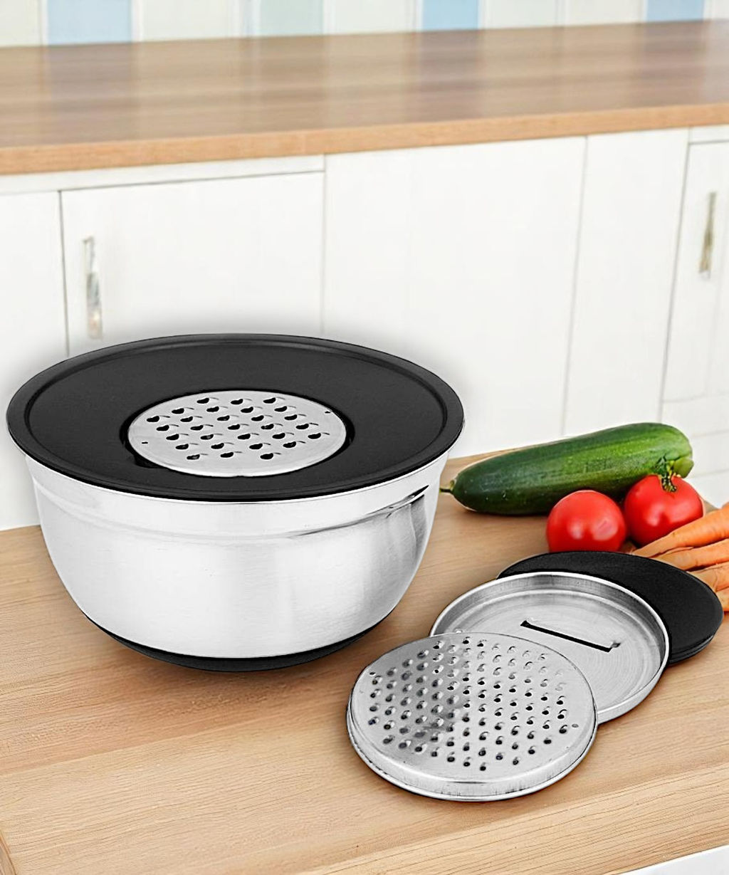 МИСКА AGNESS 6 В 1 С КРЫШКОЙ С 3-МЯ СЪЕМНЫМИ ТЁРКАМИ, 24 СМ, 2,25 Л. ПРОТИВОСКОЛЬЗЯЩЕЕ ДНО  фото 8