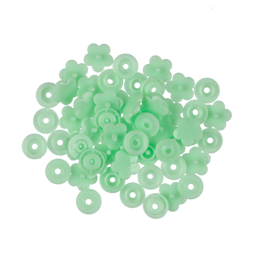 Кнопка Micron POM-12 FL Кнопки пластиковые пластик d 12 мм 15 шт. № 009 салатовый