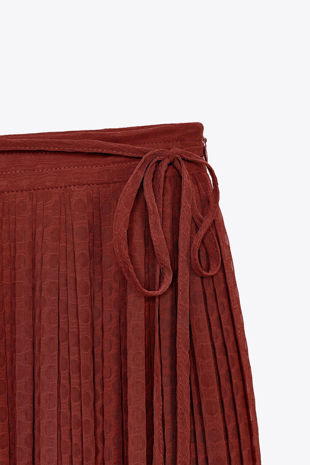 BELTED PLEATED MIDI SKIRT - Zara фото 9