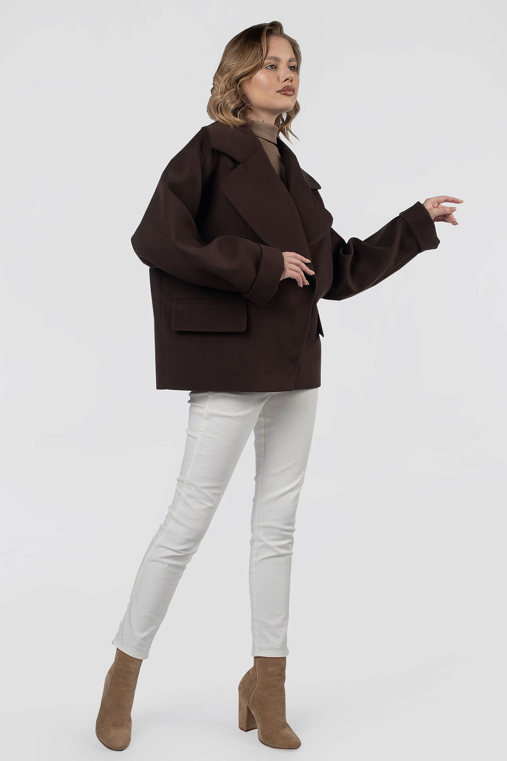 01-12192 Пальто женское демисезонное - El podio фото 3