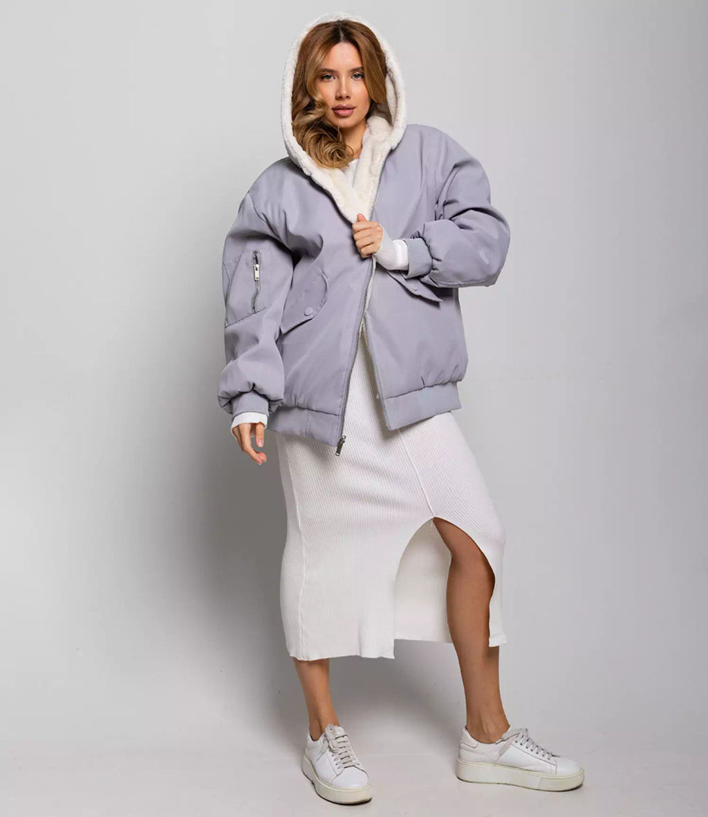 Куртка #КТ62083, светло-серый - Dommod фото 3