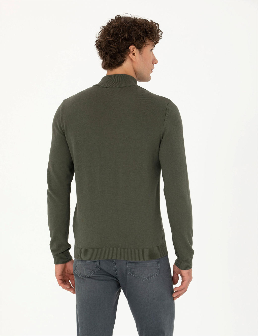 Duman Slim Fit Yar_m Bal_k__ Yaka Triko Kazak - Pierre cardin фото 5