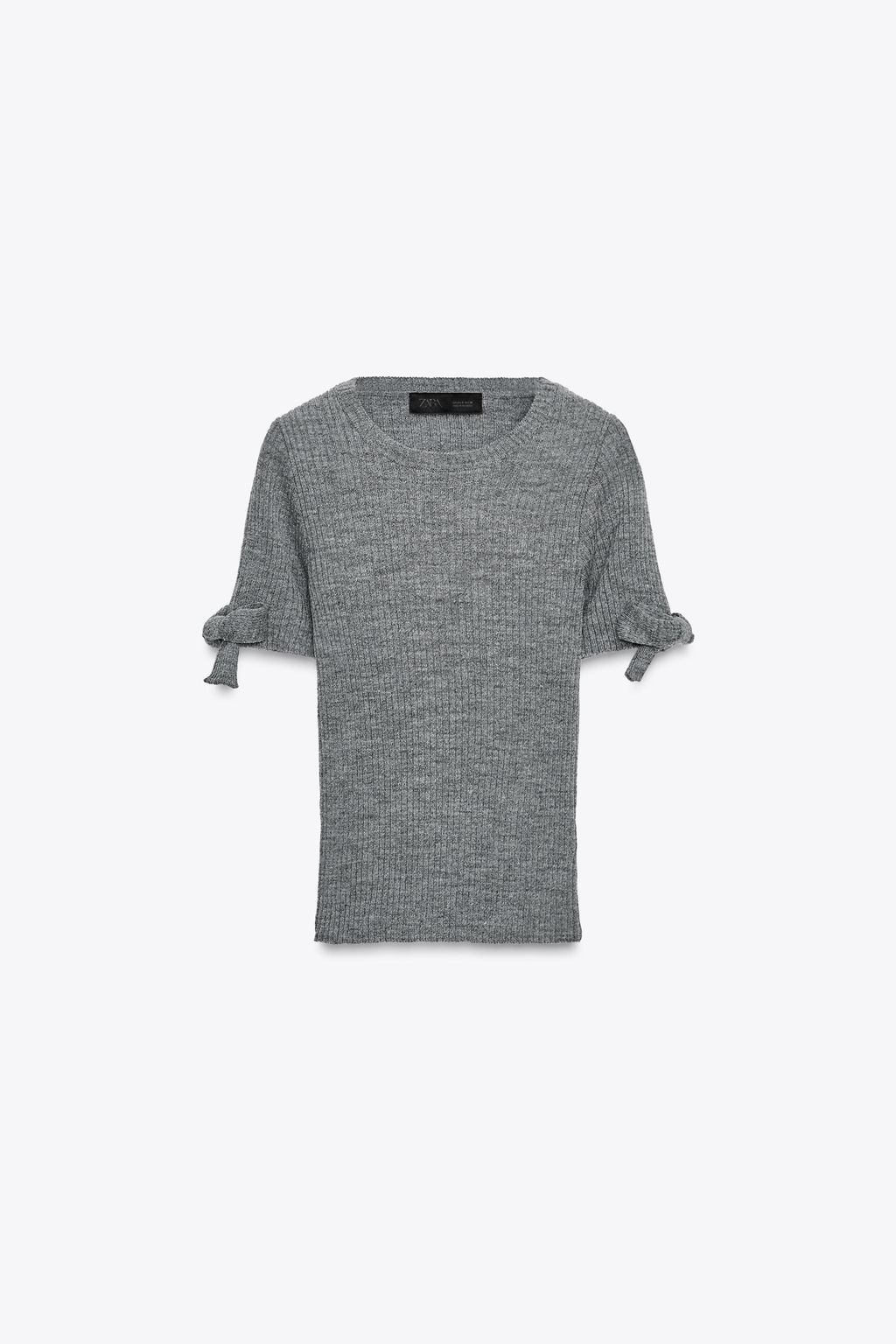 RIBBED KNIT SWEATER WITH BOWS - Zara фото 6