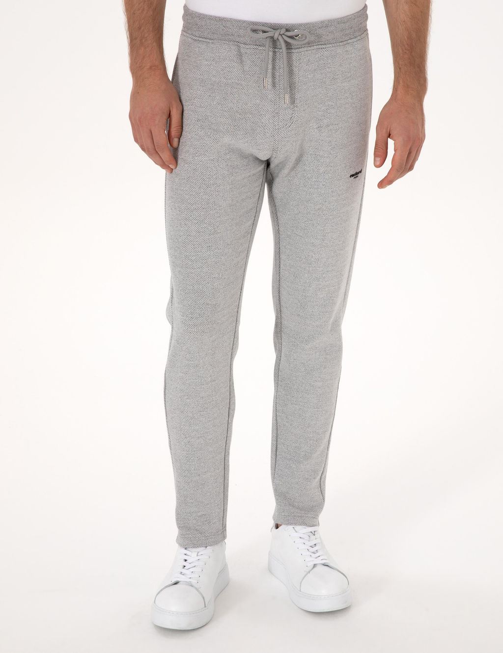 Gri Melanj Slim Fit Pamuk Kar___ml_ E_ofman Alt_