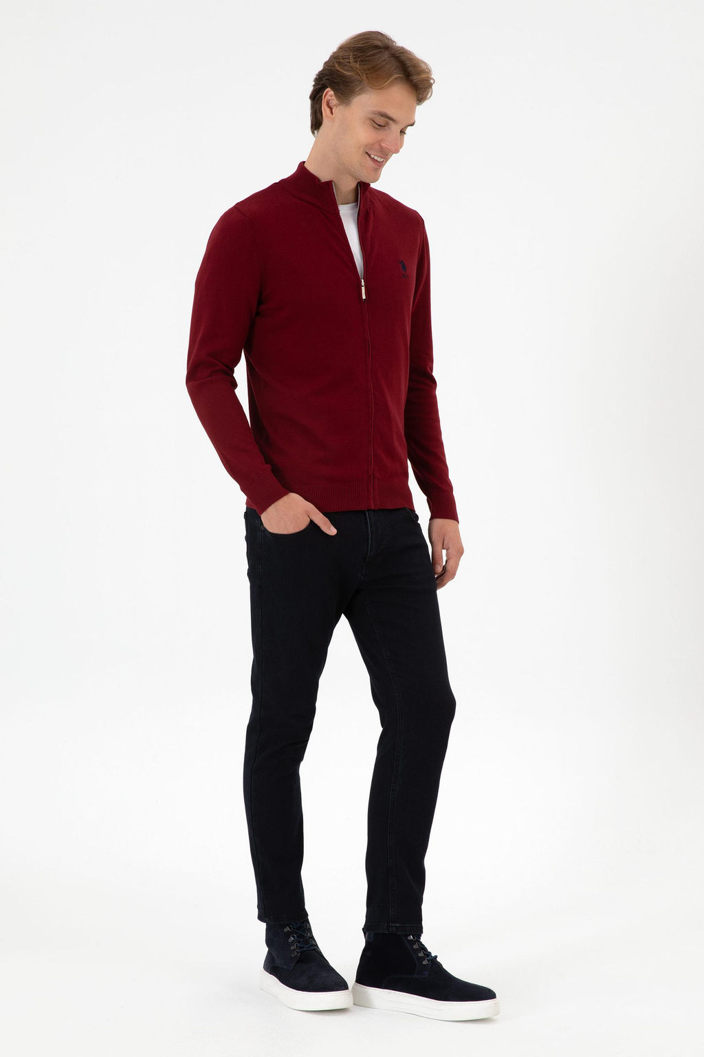 Erkek Bordo Basic Triko H_rka Sepette S_rpriz _ndirim - U.s. polo assn фото 4