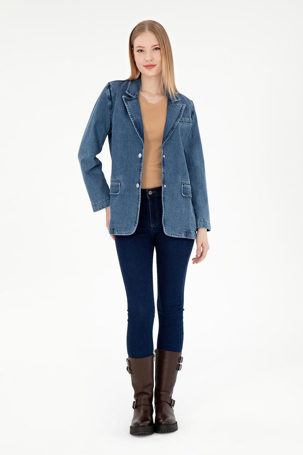 Женская голубая джинсовая рубашка Неожиданная скидка в корзине - U.s. polo assn фото 4