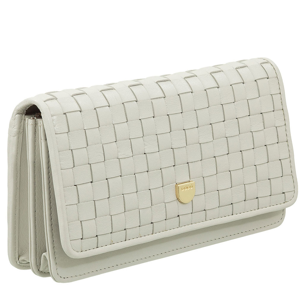 Итальянский женский кожаный кошелек DuDu серии Canarie | жемчужный серый - Dudubags фото 5