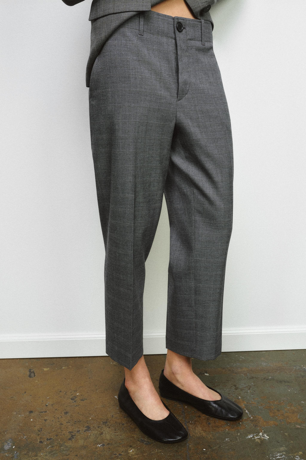 ZW COLLECTION CHECKED STRAIGHT TROUSERS - Zara фото 2