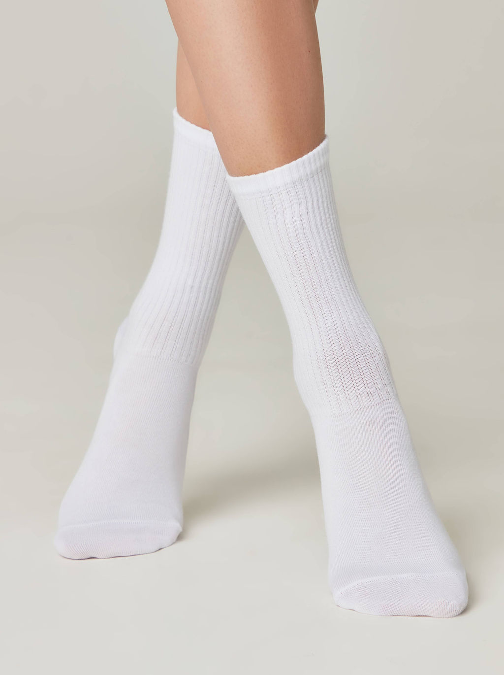 Цена за 2 пары. Носки Теплые CONTE Удлиненные хлопковые носки ACTIVE белый-зеленый - Conte elegant фото 3