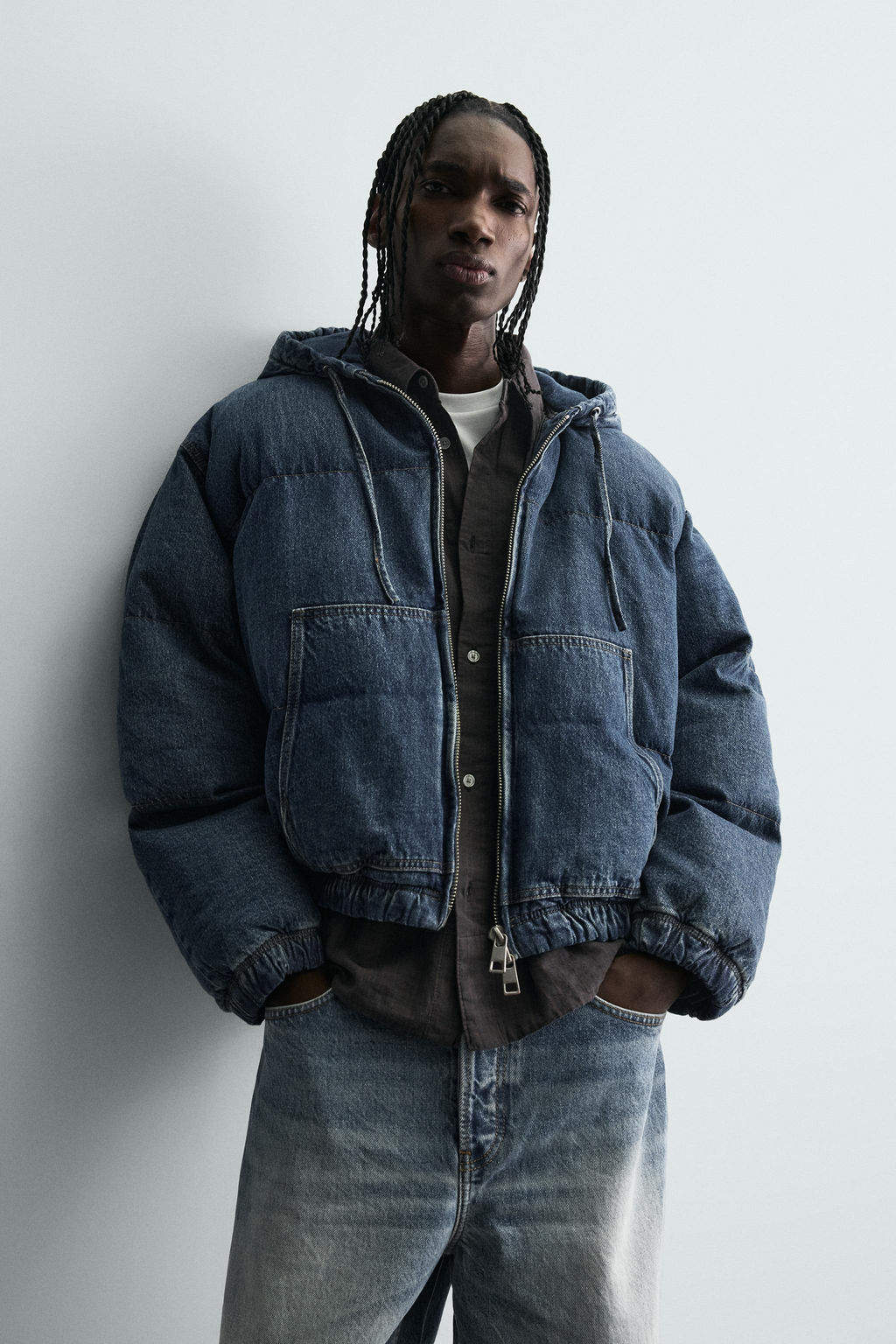 QUILTED DENIM JACKET - Zara фото 8