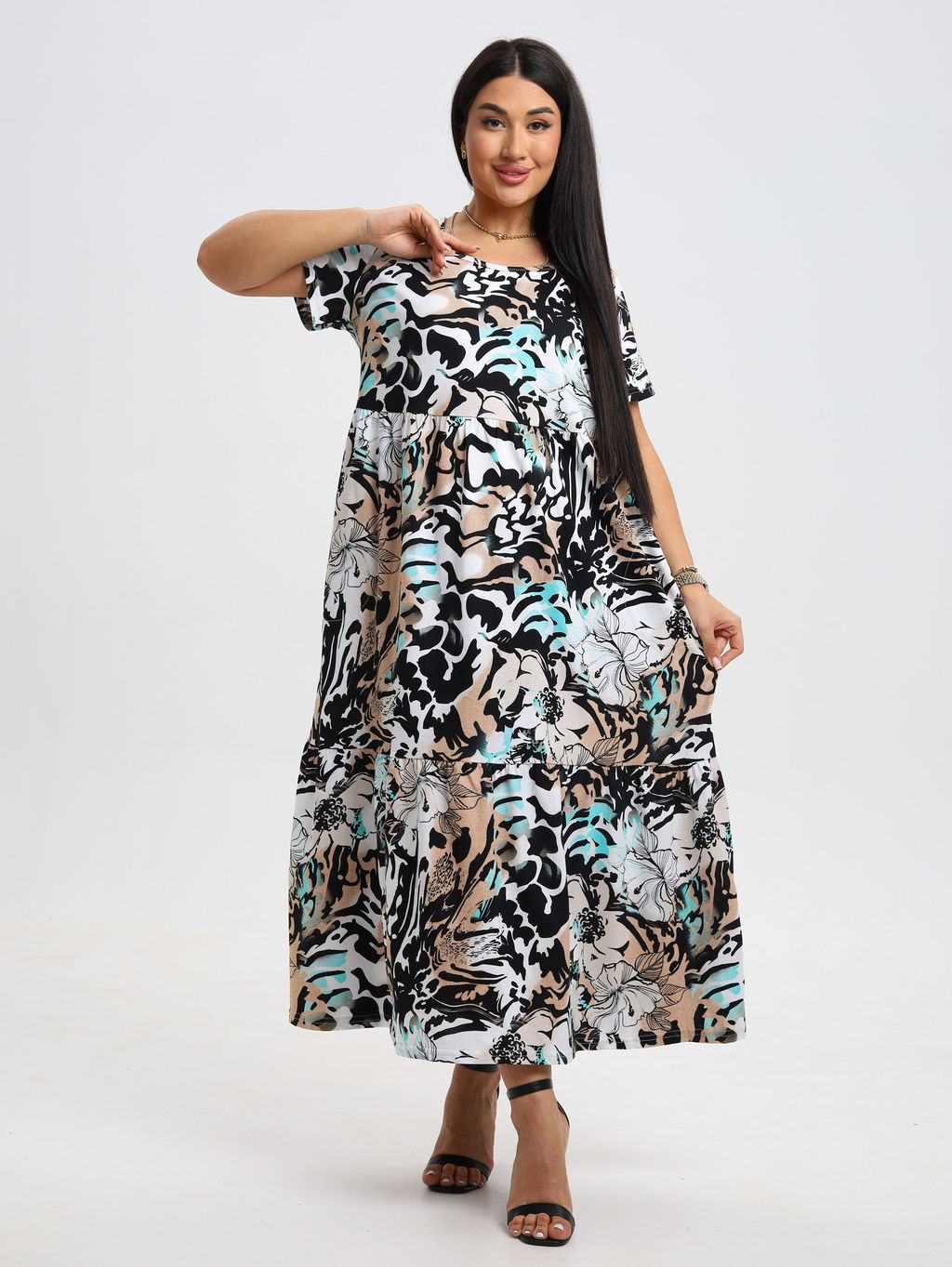 Трикотажное платье сафари КП-02 (7)