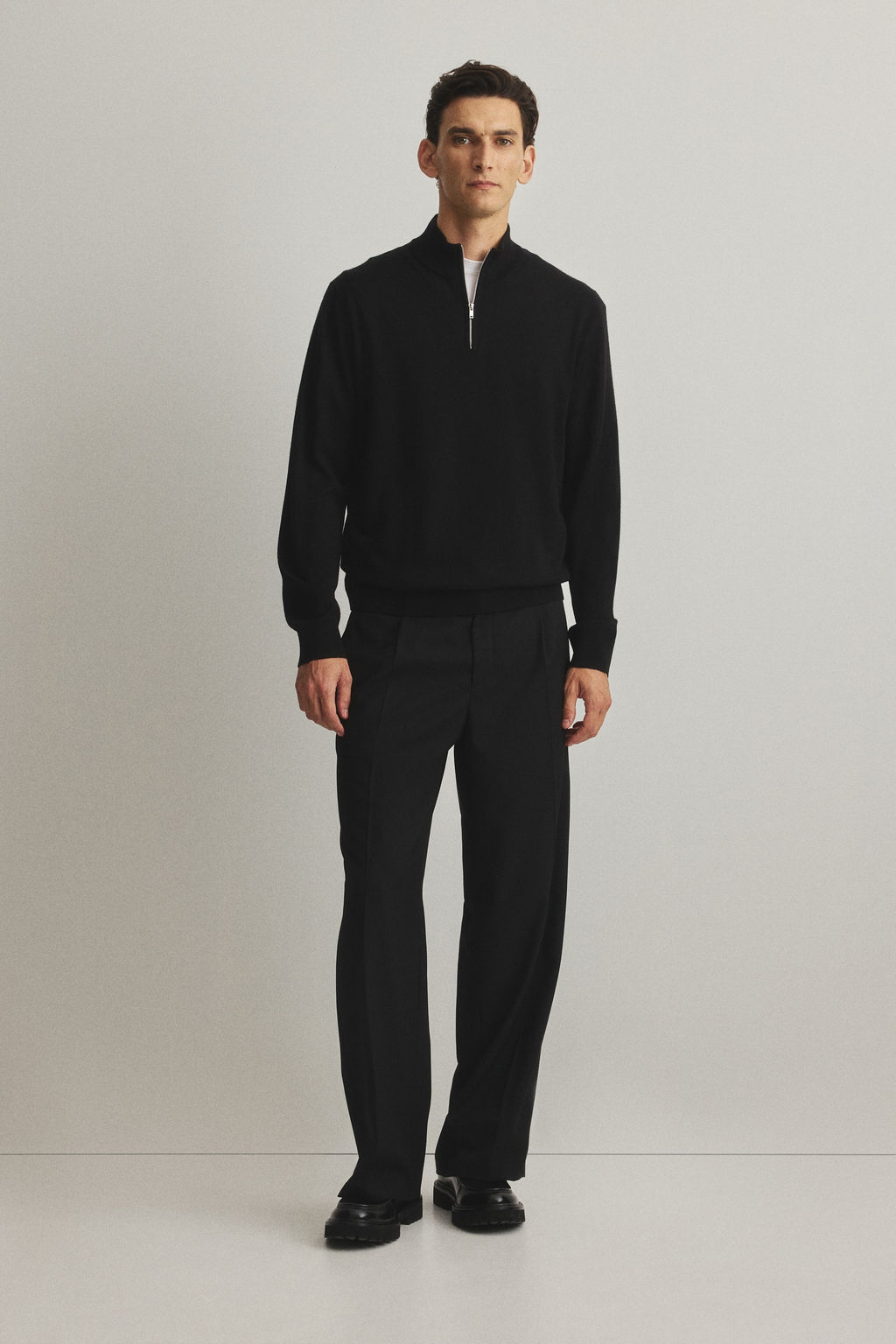 Jersey en lana merino con cremallera Regular Fit - H&m фото 4