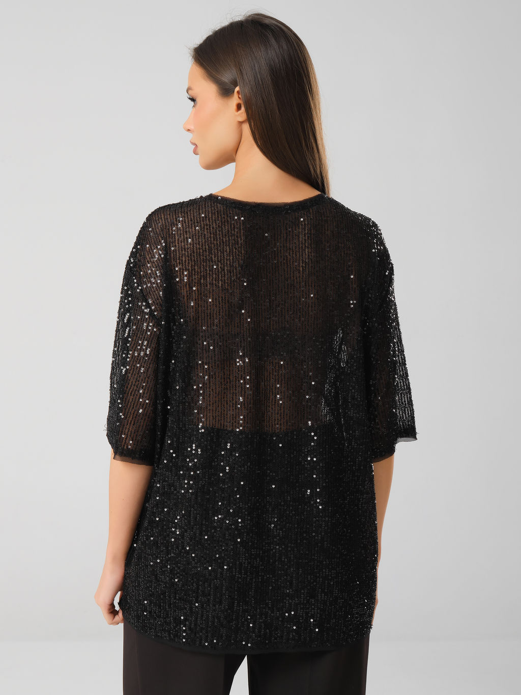 Блузка с пайетками - Stilla фото 10