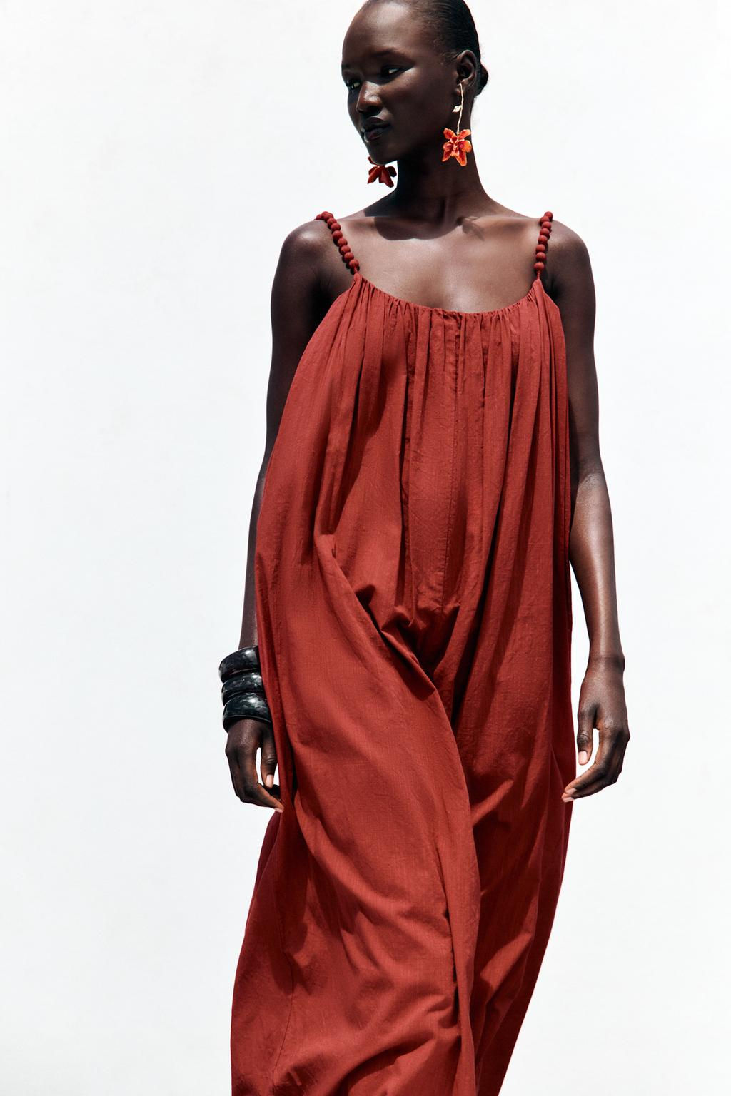 OVERSIZED STRAPPY DRESS - Zara фото 11