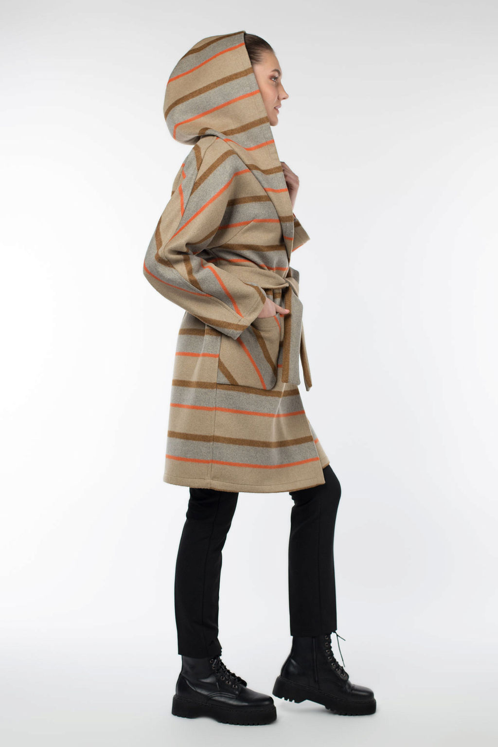 Пальто женское демисезонное (пояс) - El podio фото 4