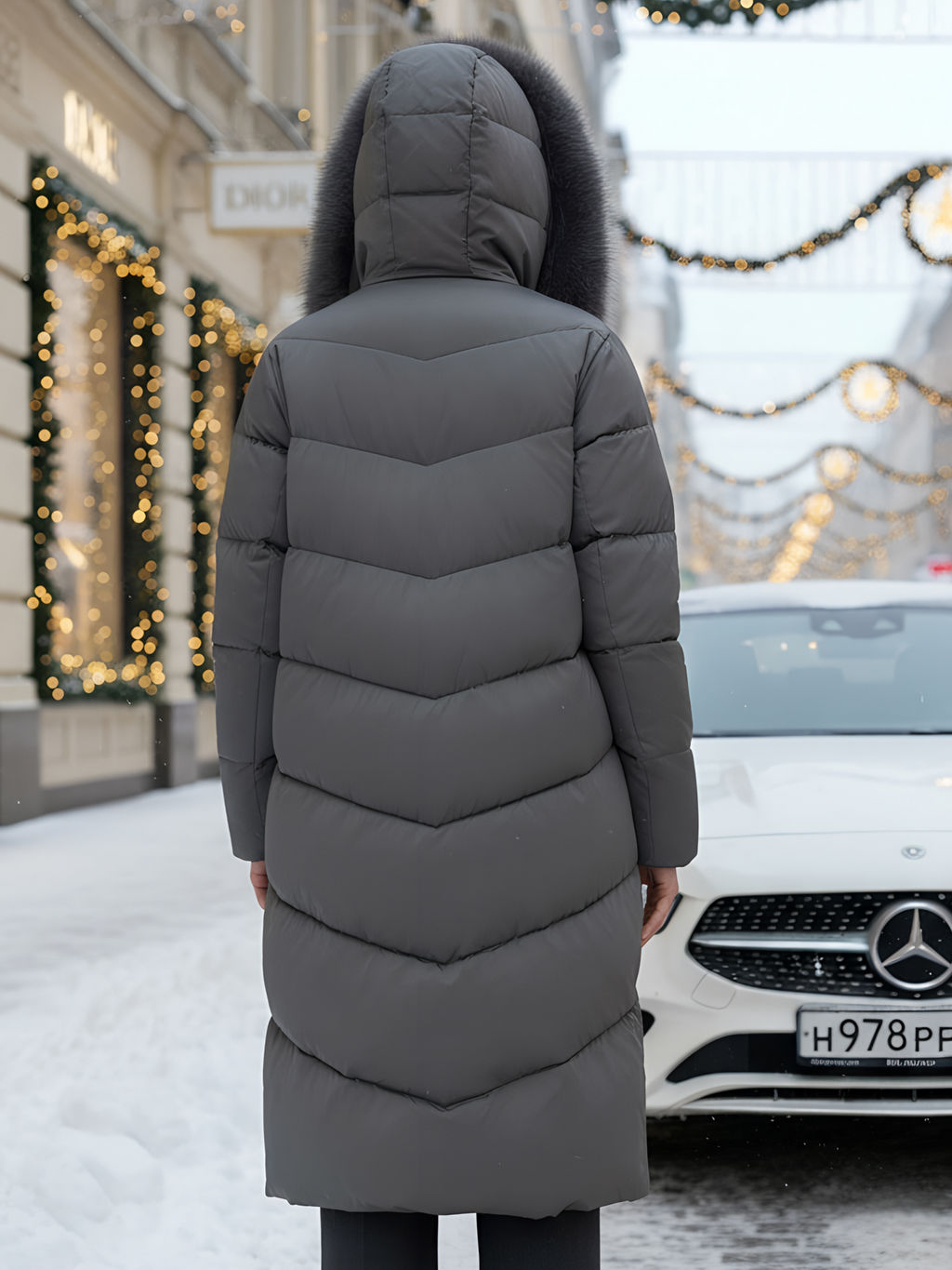 Двубортное пальто зимнее утепленное с мехомБренд: Visdeer  фото 17