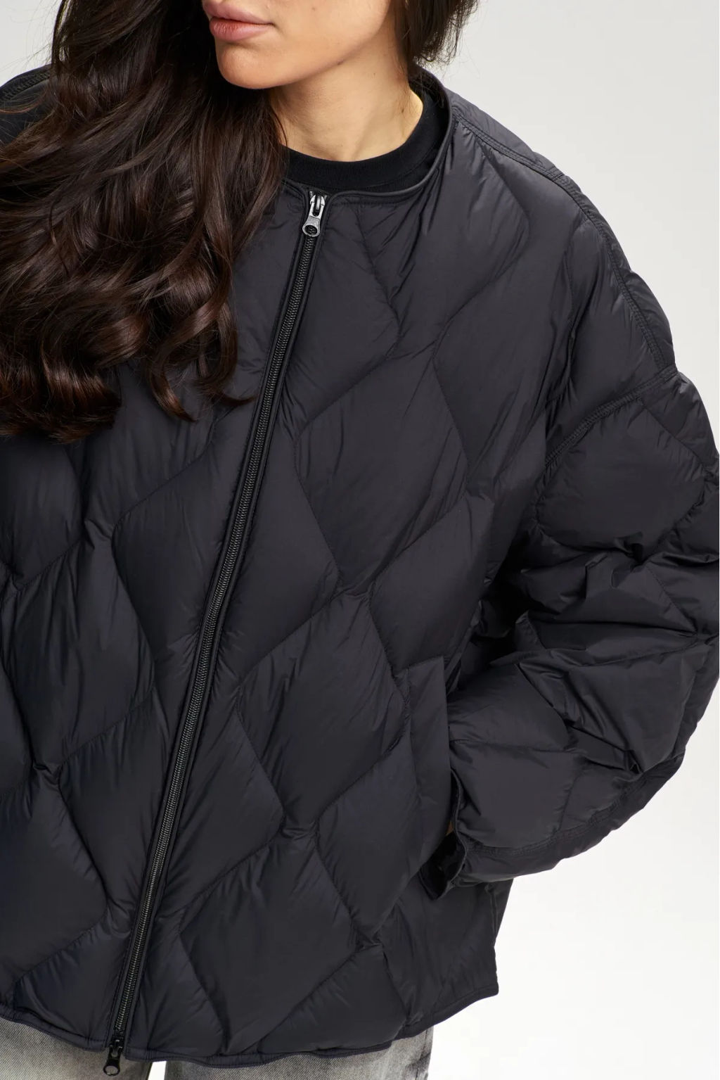 Куртка стеганная с натуральным наполнителем Black - Erist store фото 4