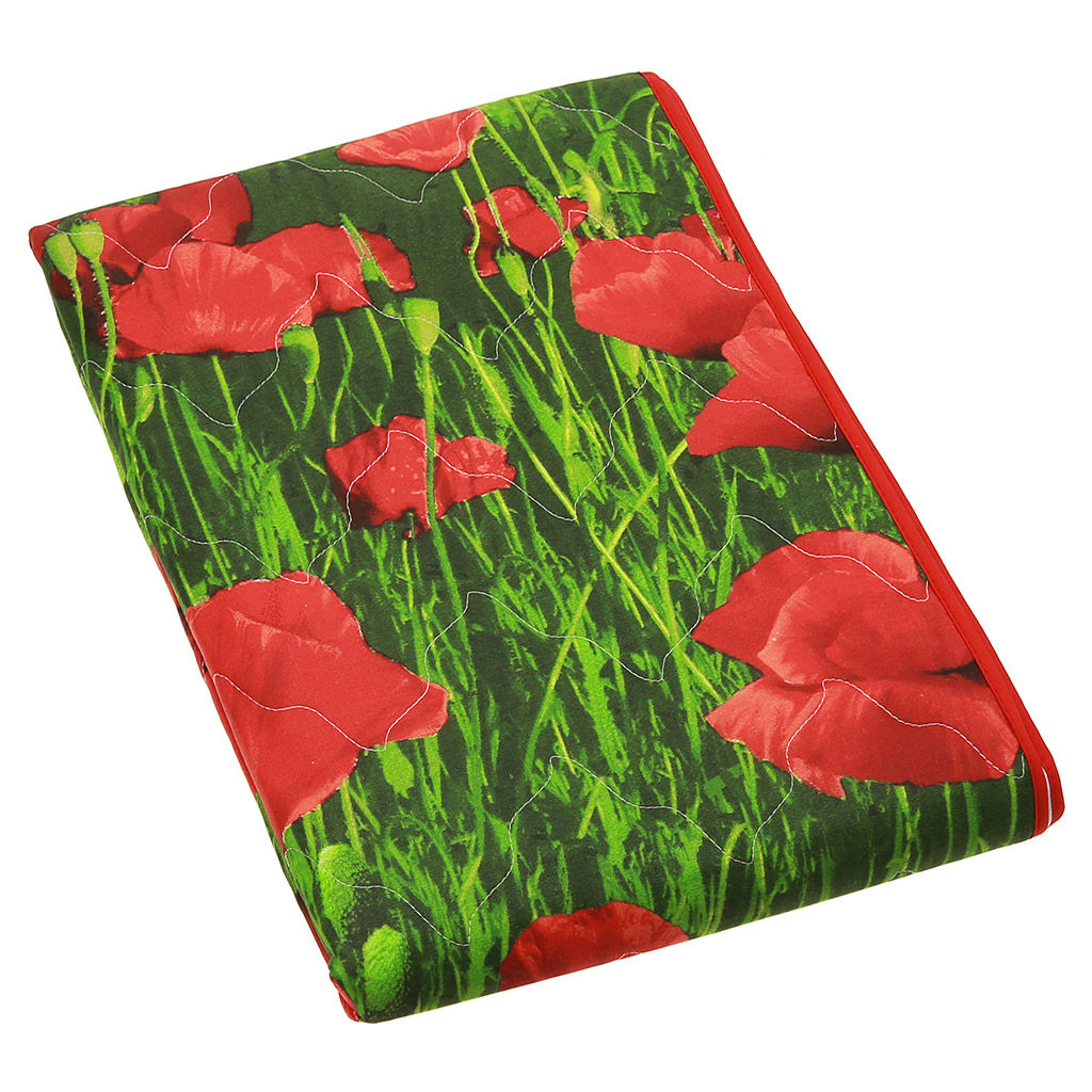 Покрывало стеганое Цветущая альпика 240х215см, спальное место 160см, бязь набивная Комфорт 121г/м2, хлопок 100%, многоигольная стежка, наполнитель синтепон 70гр, подкладка бязь отбеленная 121г/м2, Домашняя мода (Россия)  фото 2