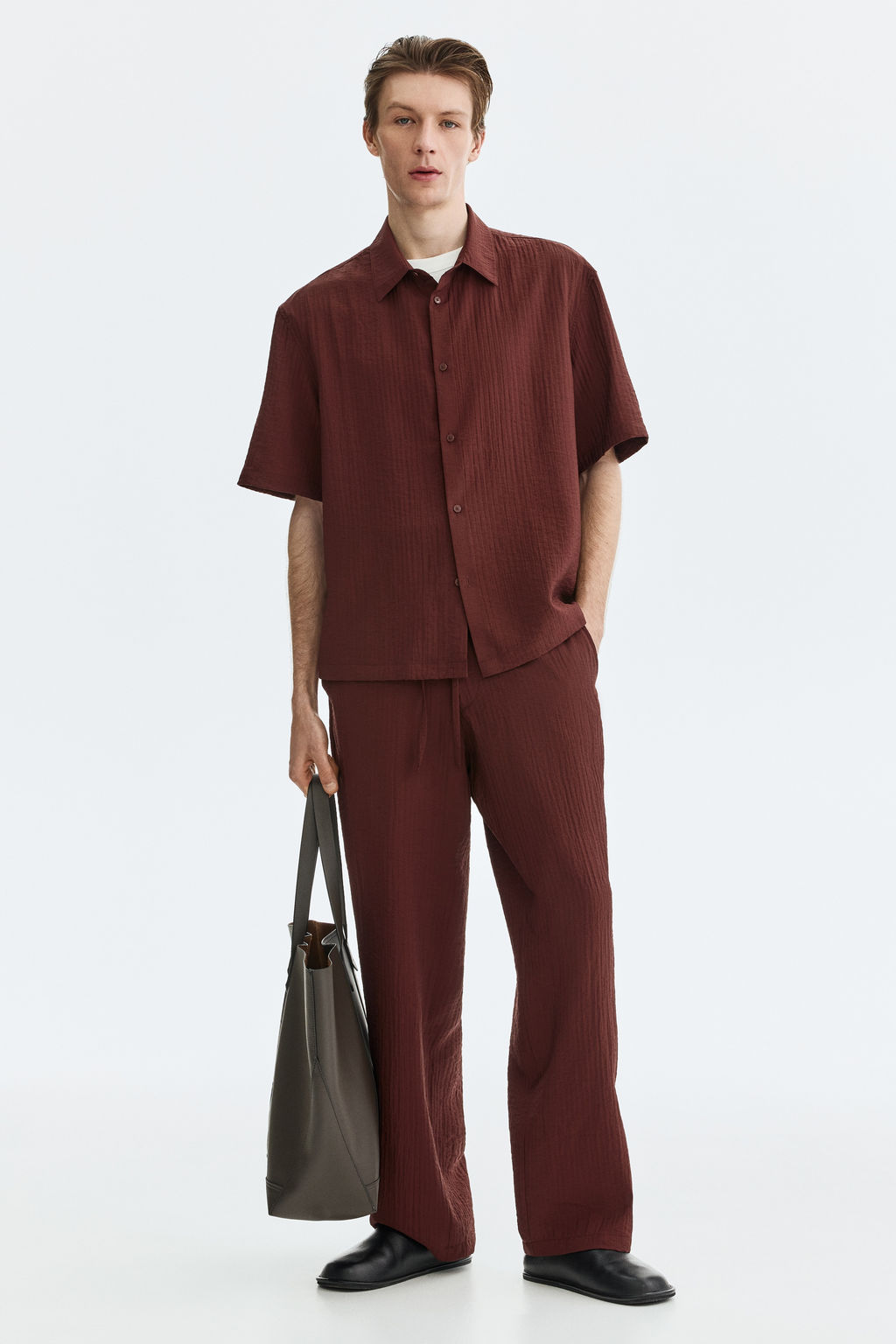 Pantal?n texturizado Relaxed Fit - H&m фото 5
