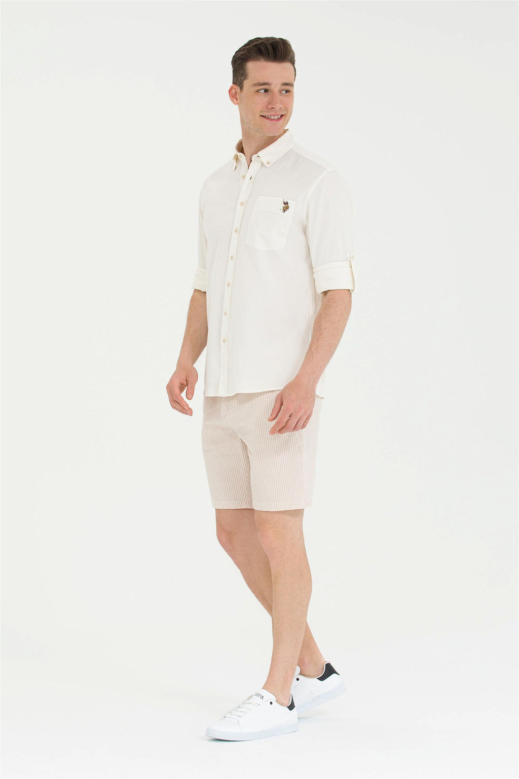 Мужские верблюжьи тканые шорты - U.s. polo assn фото 10
