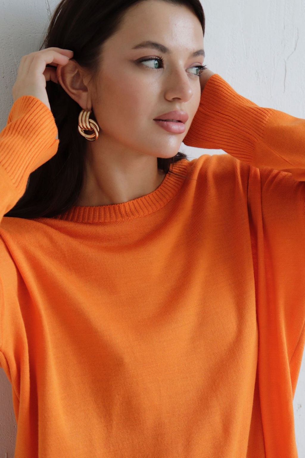 10206 Удлинённый джемпер оранжевый - Martichelli фото 7