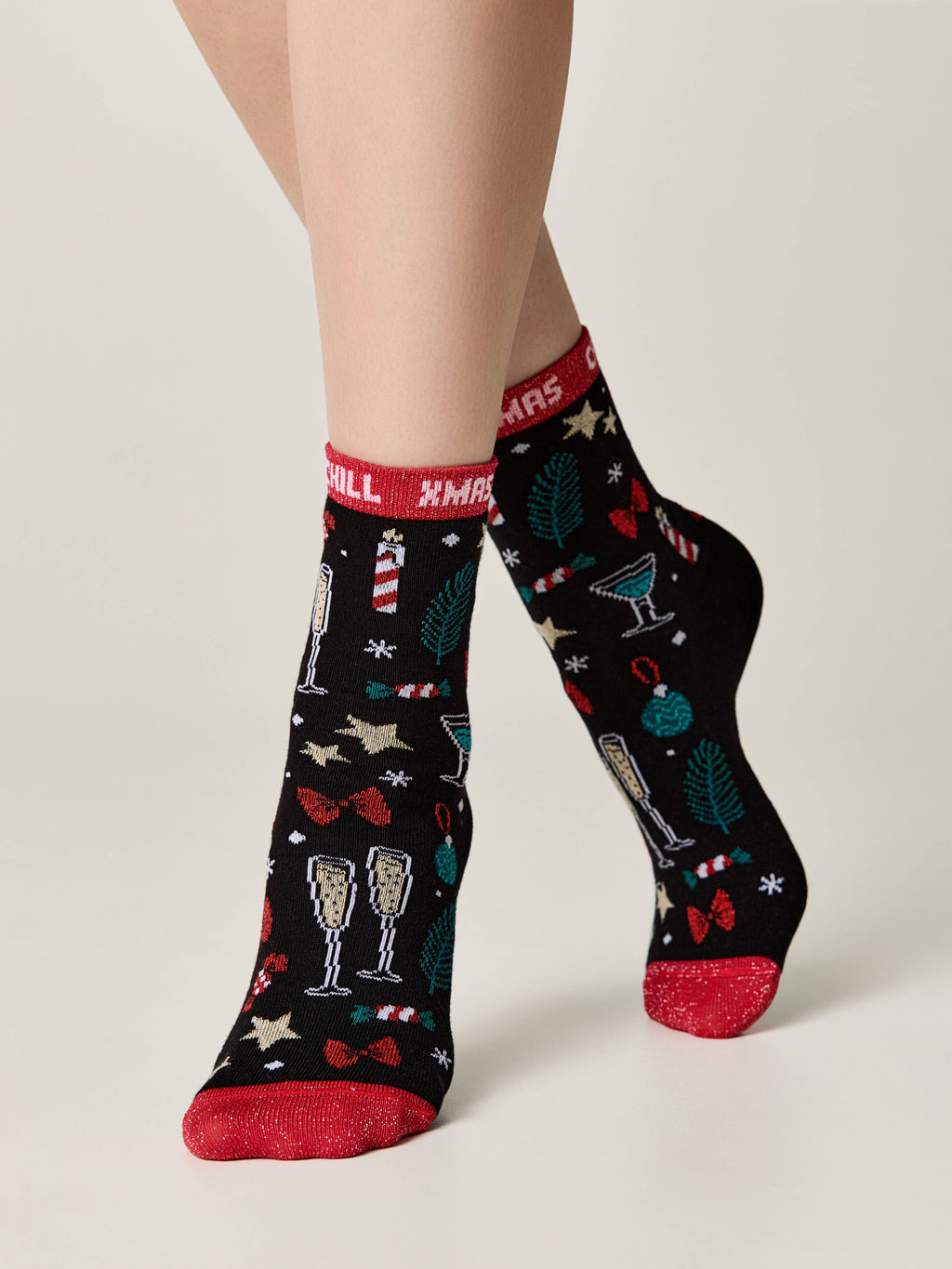 Цена за 2 пары. Носки новогодние черный - Conte elegant фото 2