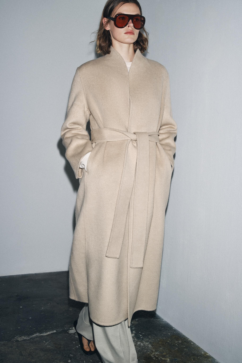 ZW COLLECTION LIMITED EDITION MINIMAL WOOL BLEND COAT