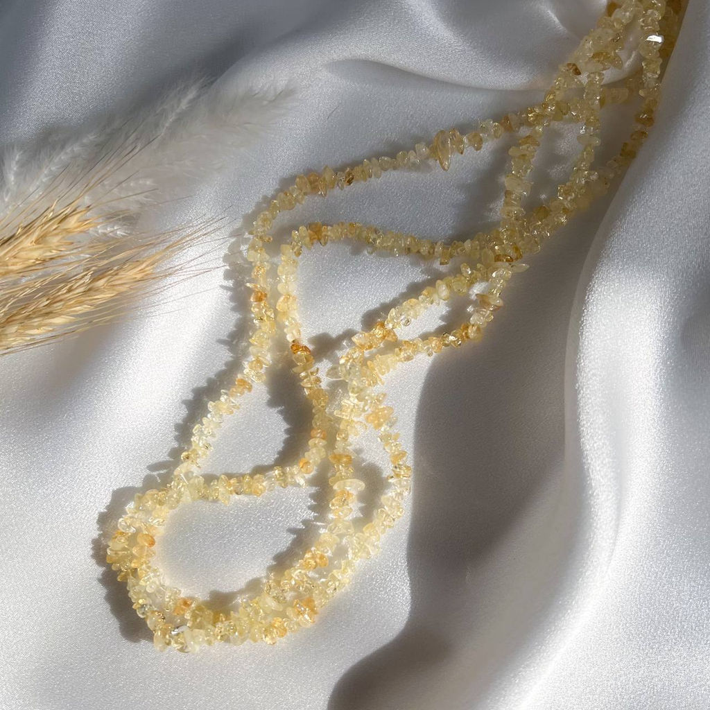 Бусины для украшений из Цитрина крошка 80 см