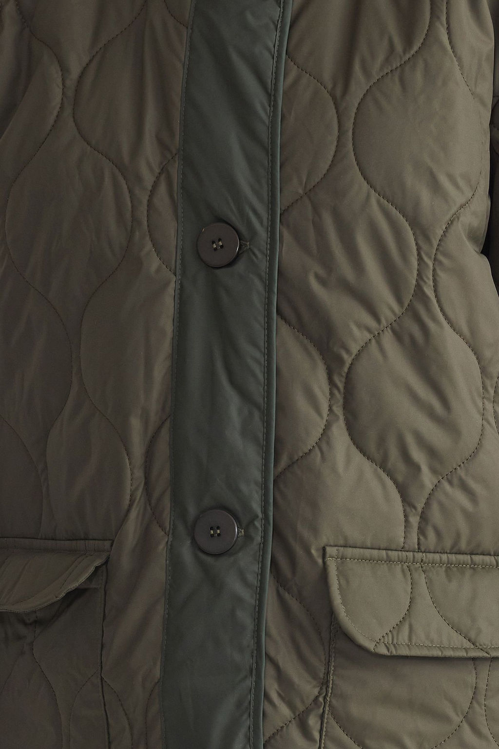 TRENDYOLMILLA Haki Renk Bloklu Su Itici Kapitone Mont TWOAW23MO00134 фото 26