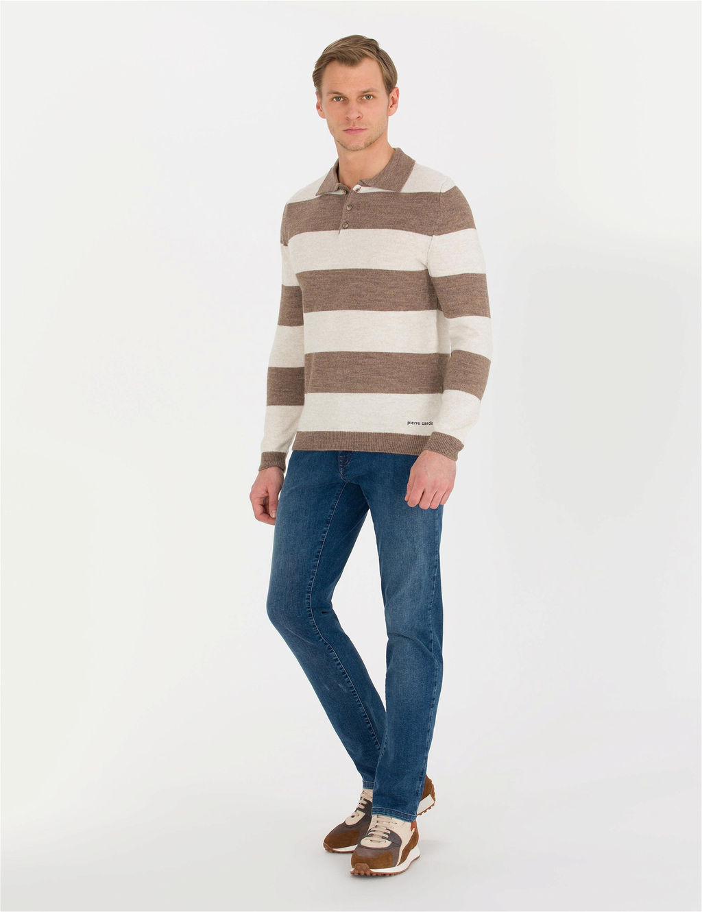 Vizon Melanj Slim Fit D__meli Polo Yaka Triko Kazak