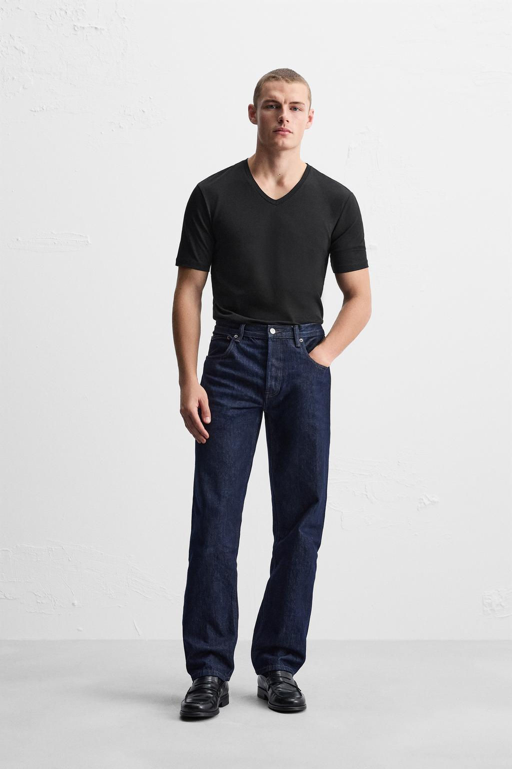 BASIC V-NECK T-SHIRT - Zara фото 9