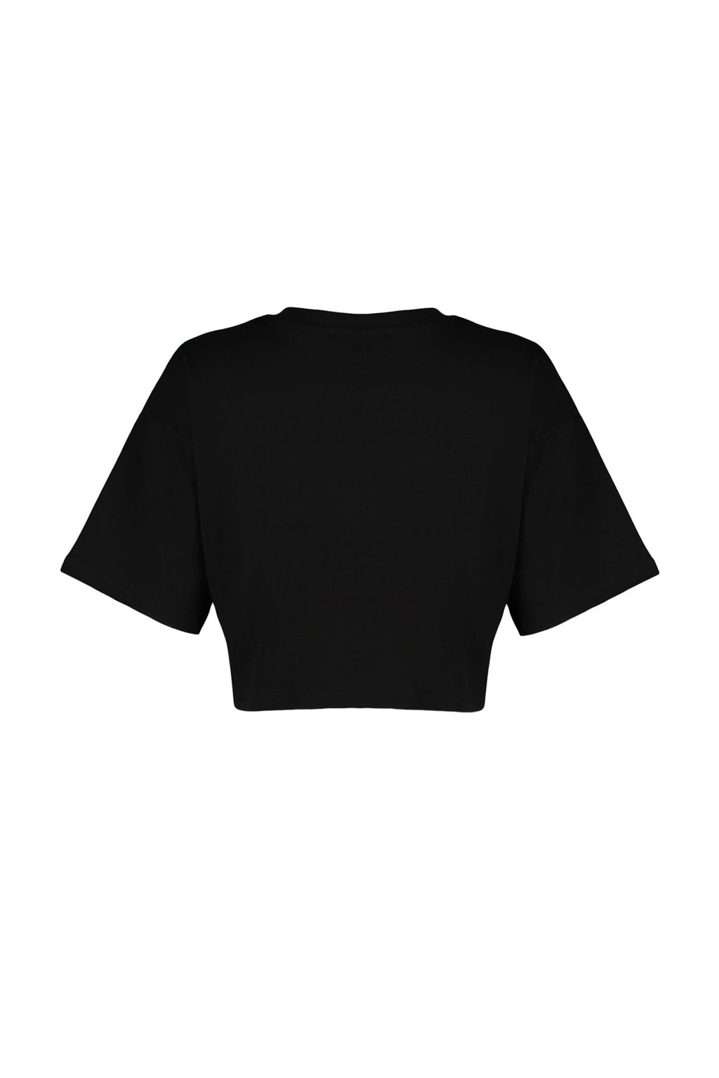 TRENDYOLMILLA Beyaz %100 Pamuk Premium Crop Bisiklet Yaka Orme T-Shirt TWOSS23TS00038  фото 16