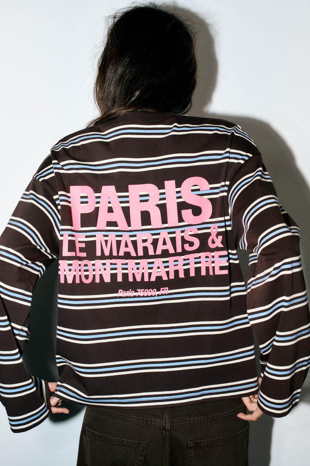 STRIPED T-SHIRT WITH TEXT - Zara фото 3