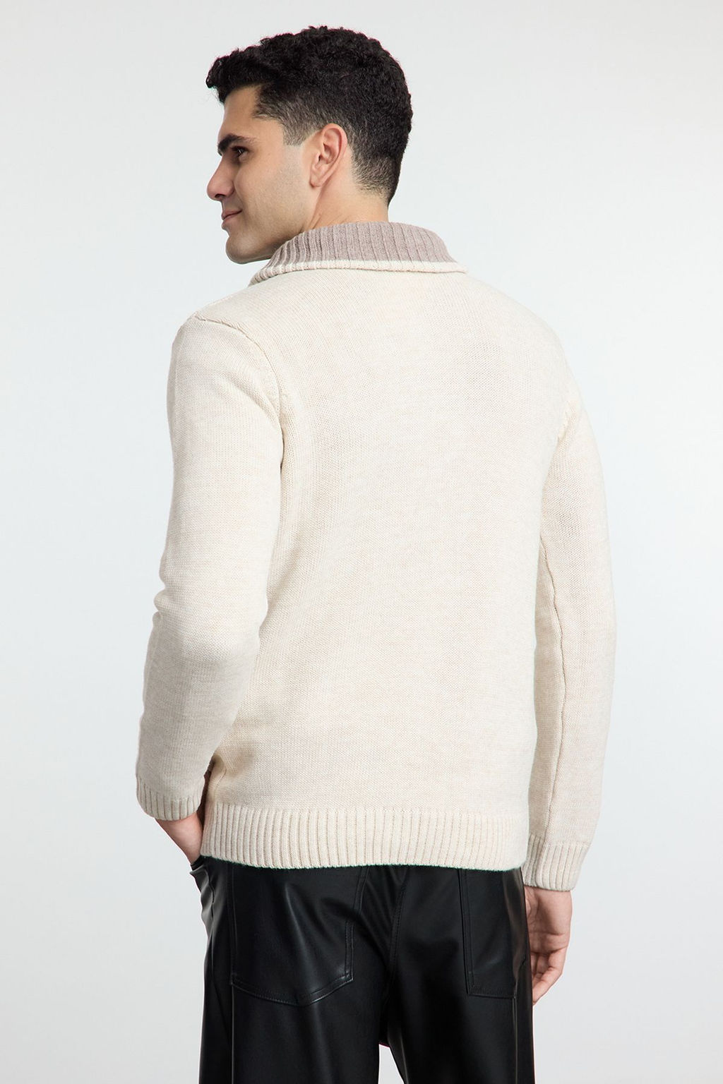 TRENDYOL MAN Lacivert Casual Regular Yar?m Bal?kc? Yaka Duz Triko Kazak TMNAW25KZ00008 - Trendyolmilla фото 14
