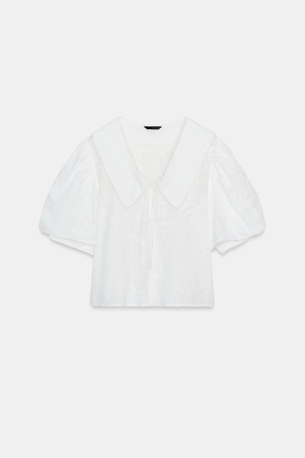 BLUSA CUELLO BOBO / Blanco - Zara фото 5