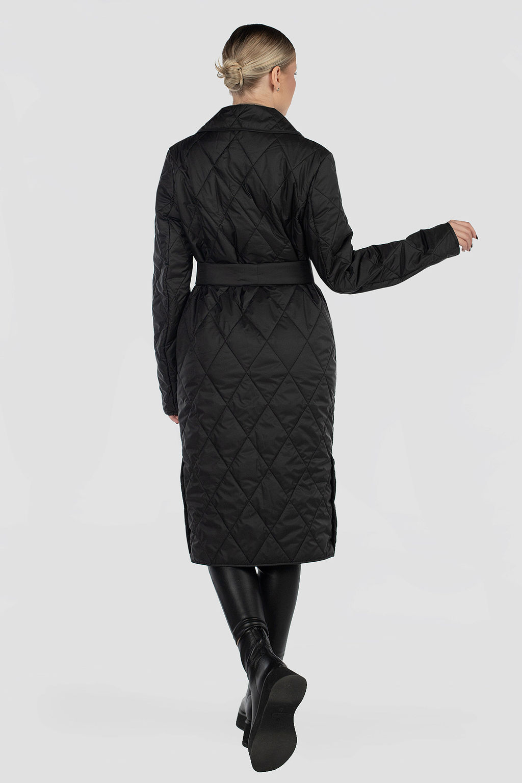 01-12093 Пальто женское демисезонное (пояс) - El podio фото 10